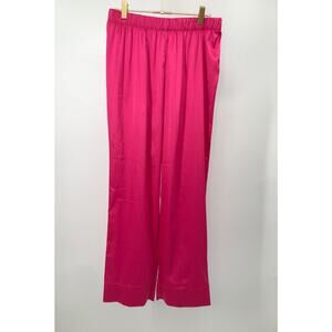 Chelsea Peers Hot Pink Satin Pajama Pants Size S Lounge